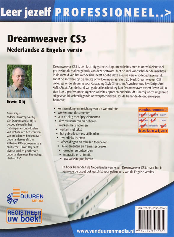 Leer Jezelf Professioneel Dreamweaver Cs3 achterkant