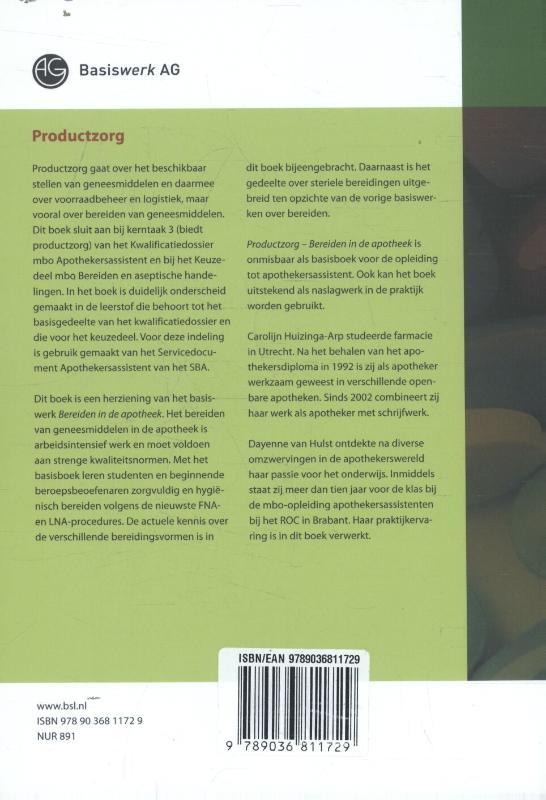 Productzorg / Basiswerk AG achterkant