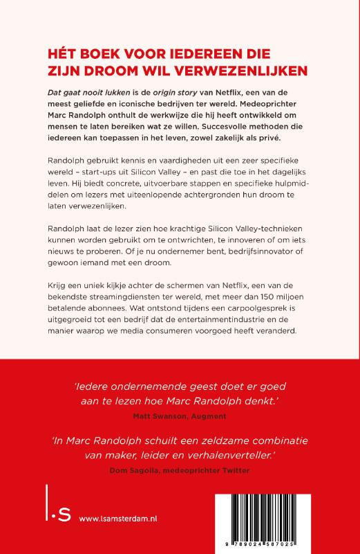 Dat gaat nooit lukken Dat gaat nooit lukken achterkant