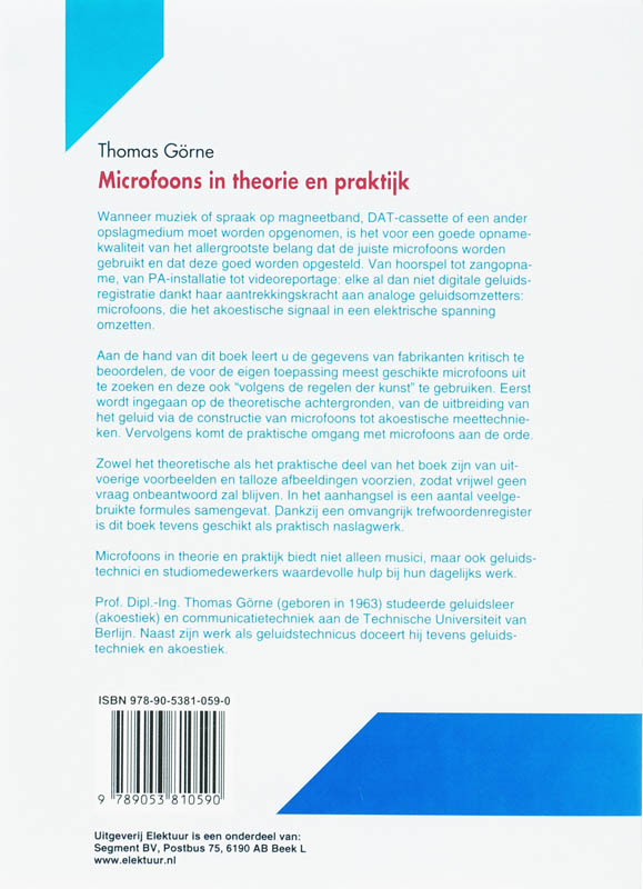 Microfoons in theorie en praktijk achterkant