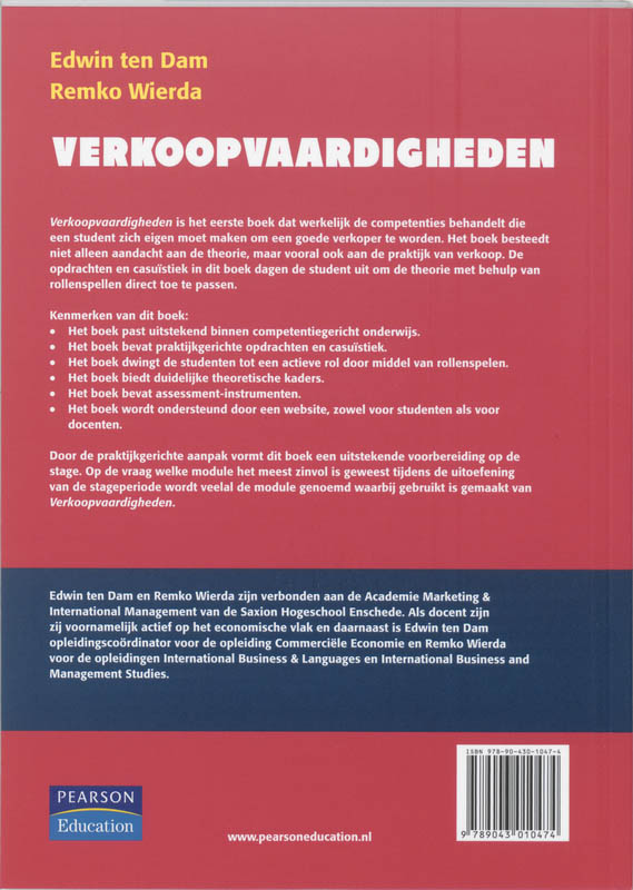 Verkoopvaardigheden achterkant