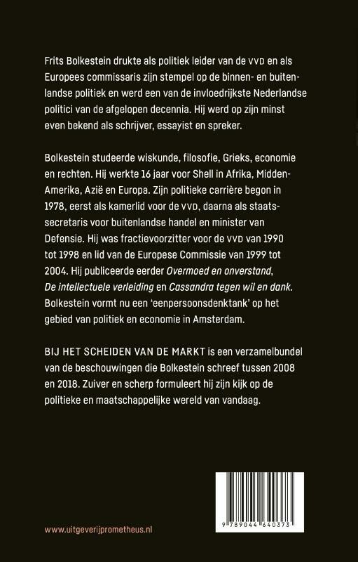 Bij het scheiden van de markt achterkant