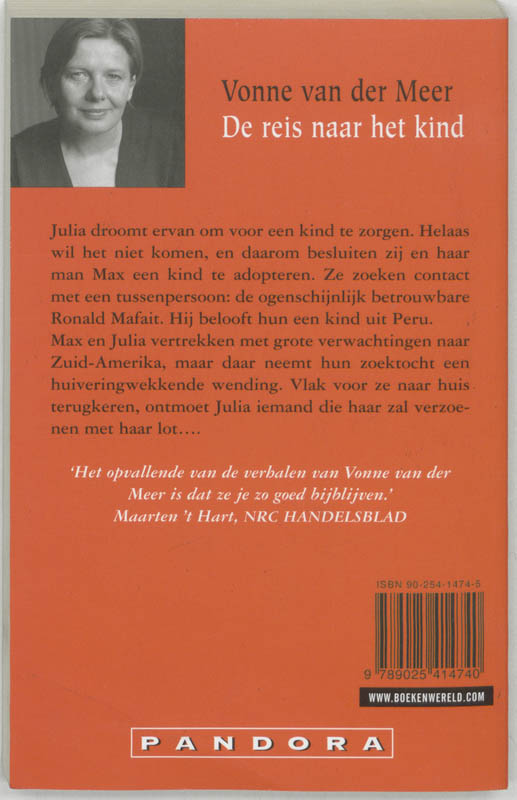 De reis naar het kind / Pandora pockets achterkant