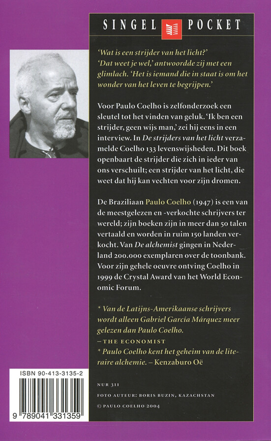 De strijders van het licht / Singel pockets achterkant