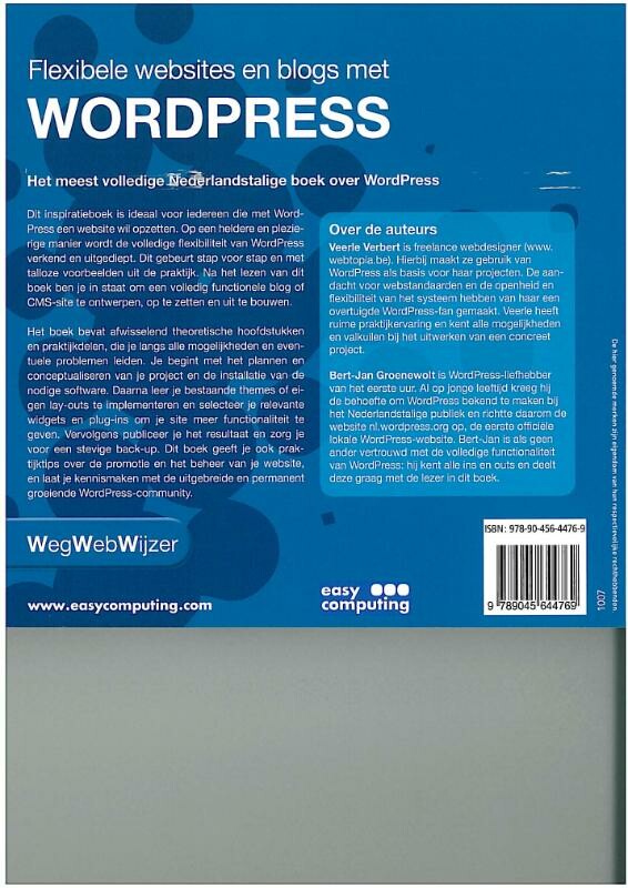 WegWebWijzer Flexibele websites en blogs met WordPress / WegWebWijzer achterkant