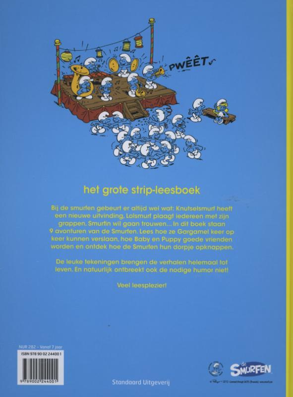 De smurfen - Het grote strip-leesboek achterkant