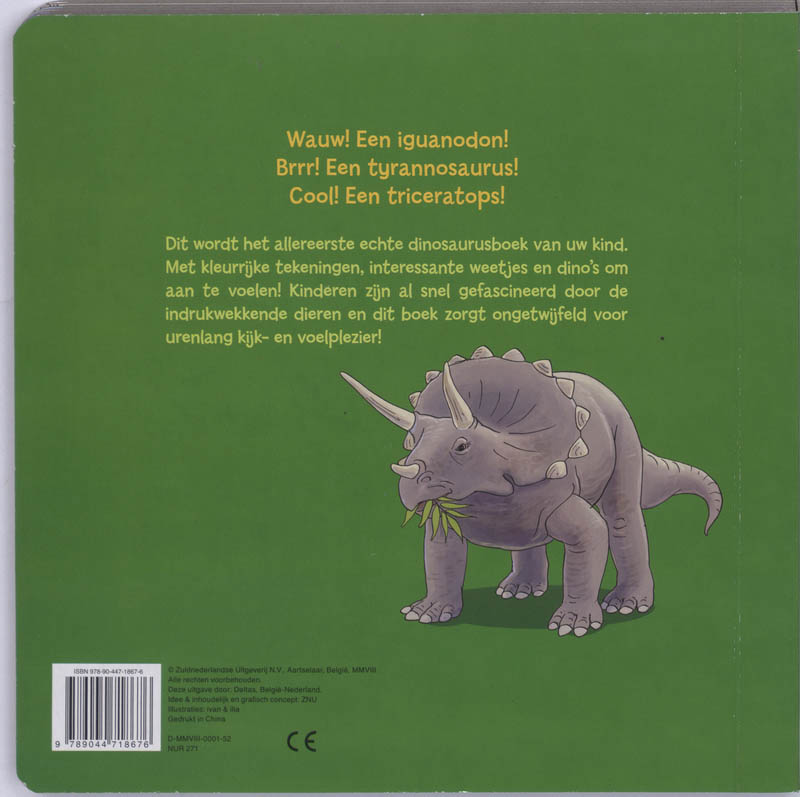 Bij De Dino's  Kijk, Voel En Ontdek! achterkant