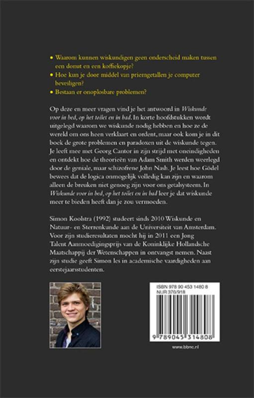 Wiskunde voor in bed, op het toilet of in bad Wiskunde voor in bed, op het toilet of in bad achterkant