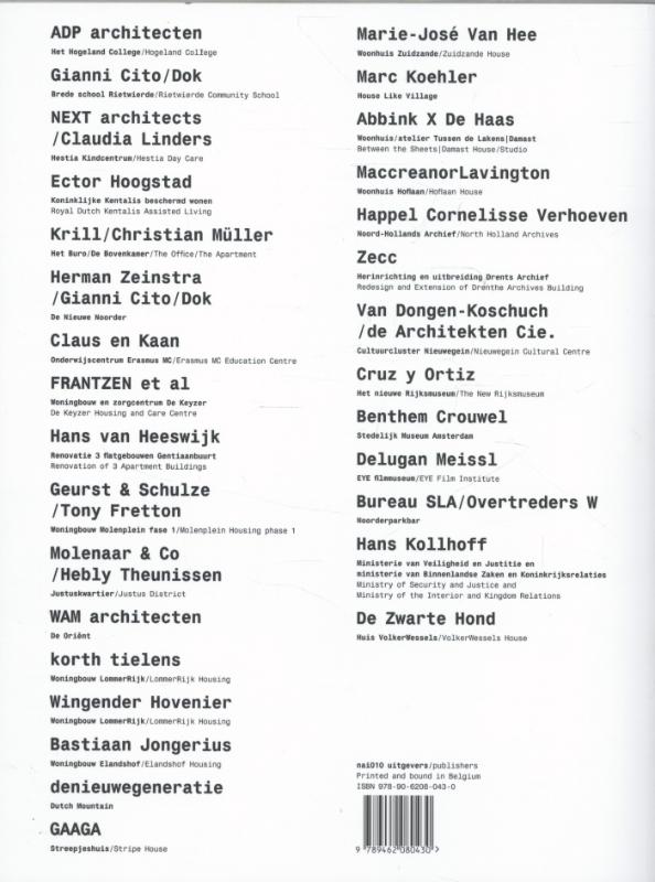 Architectuur in Nederland Architecture in the Netherlands achterkant