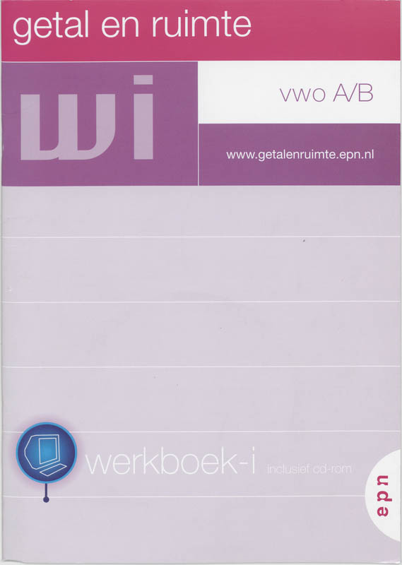 boekenbalie_9789011078338_cover Getal en ruimte / Vwo A/B / deel Werkboek-i + CD-ROM