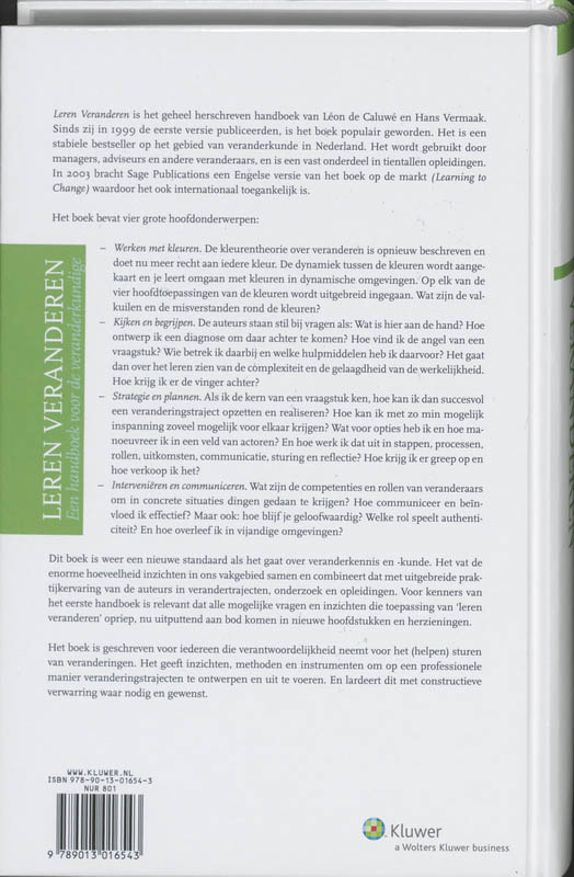 Leren veranderen Leren veranderen achterkant