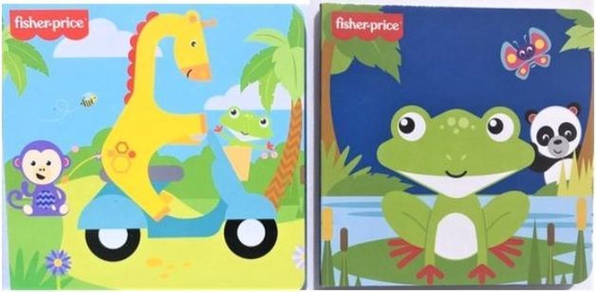 Fisher -Price - Set van 2 - Boekjes - Plaatjes - Baby - 10 bladzijdes per boekje