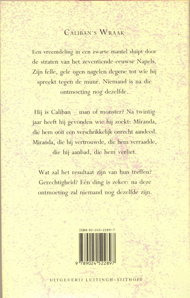 Caliban's wraak achterkant
