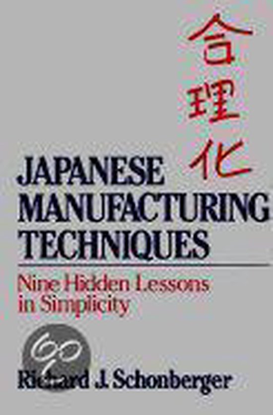 Richard J. Schonberger Japanese Manufacturing Techniques