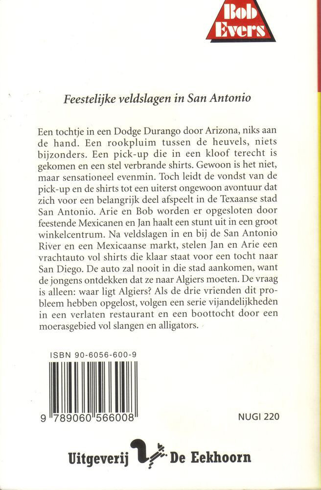 Feestelijke veldslagen in San Antonio / Bob Evers-serie / 46 achterkant