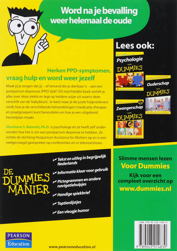Voor Dummies - Postpartum depressie voor Dummies achterkant