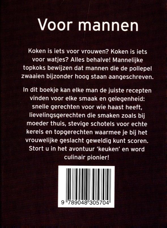 Voor mannen / Mini kookboekjes Voor mannen / Mini kookboekjes achterkant