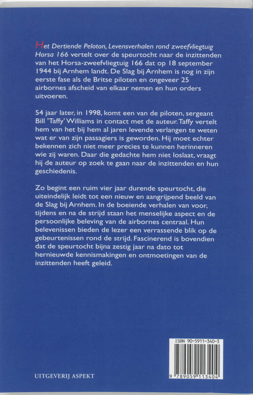 Het dertiende peloton achterkant