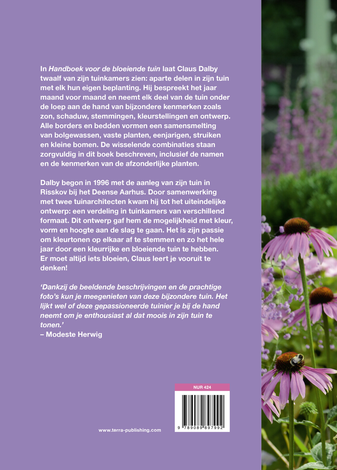 Handboek voor de bloeiende tuin achterkant