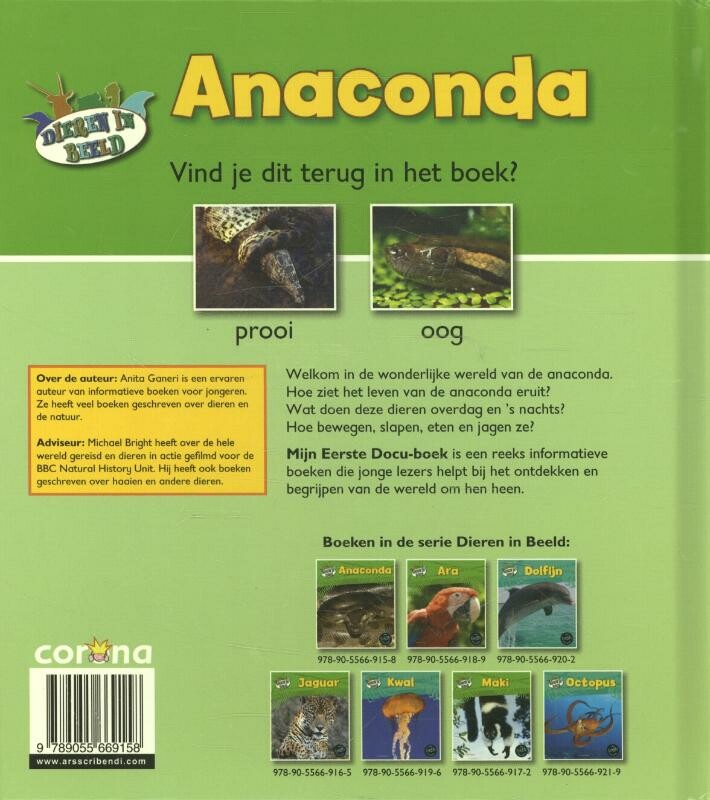 Anaconda / Dieren in beeld achterkant