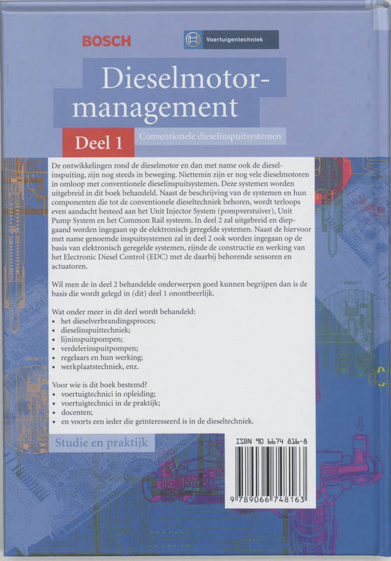 Dieselmotormanagement 1 Conventionele dieselinspuitsystemen / 1 Conventionele dieselinspuitsystemen achterkant