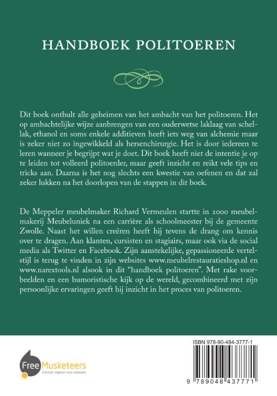 Handboek politoeren achterkant