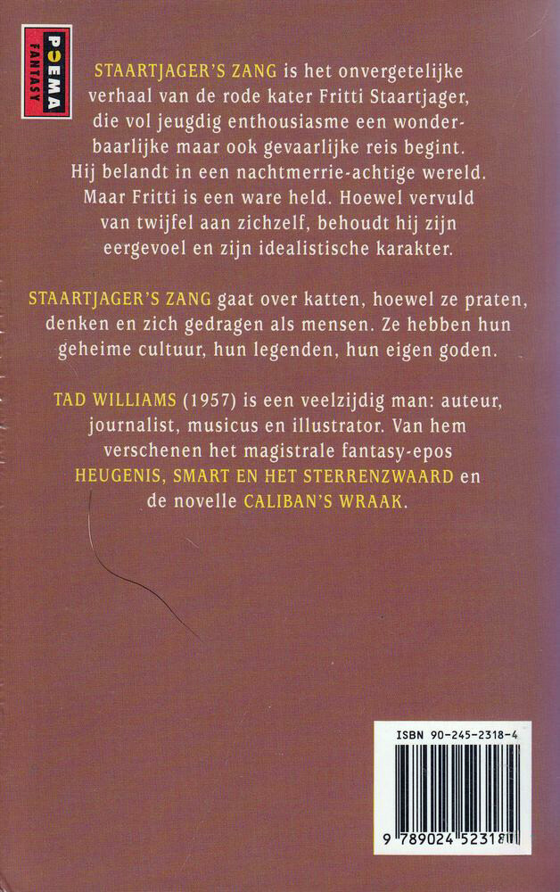 Staartjager's zang achterkant
