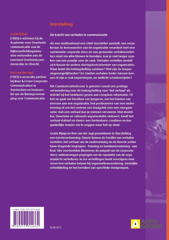 Storytelling / Communicatie Dossier / 24 Storytelling / Communicatie Dossier / 24 achterkant