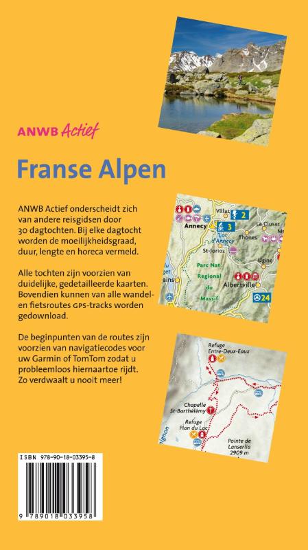 Franse Alpen / ANWB actief achterkant