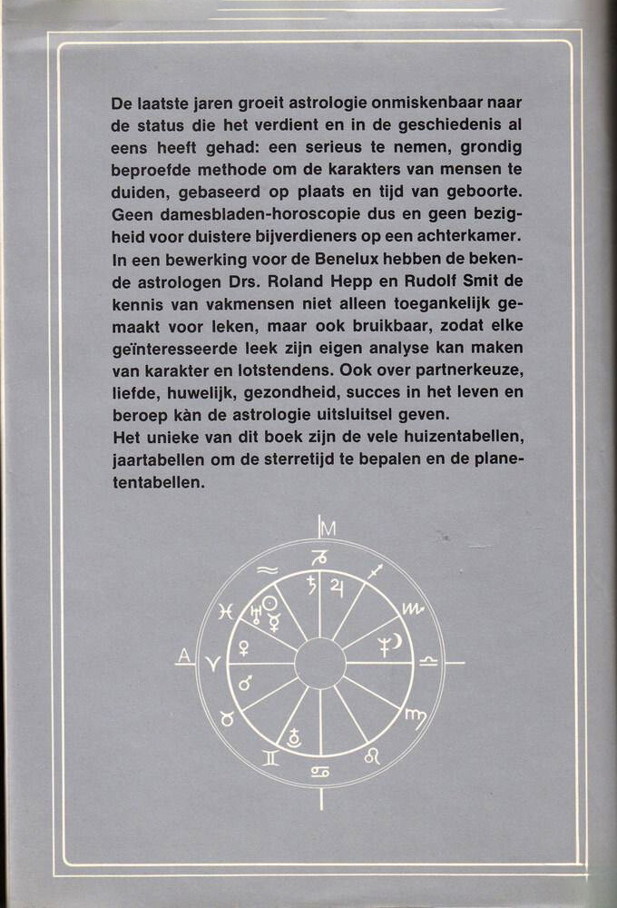 Handboek voor de beginnende astroloog achterkant