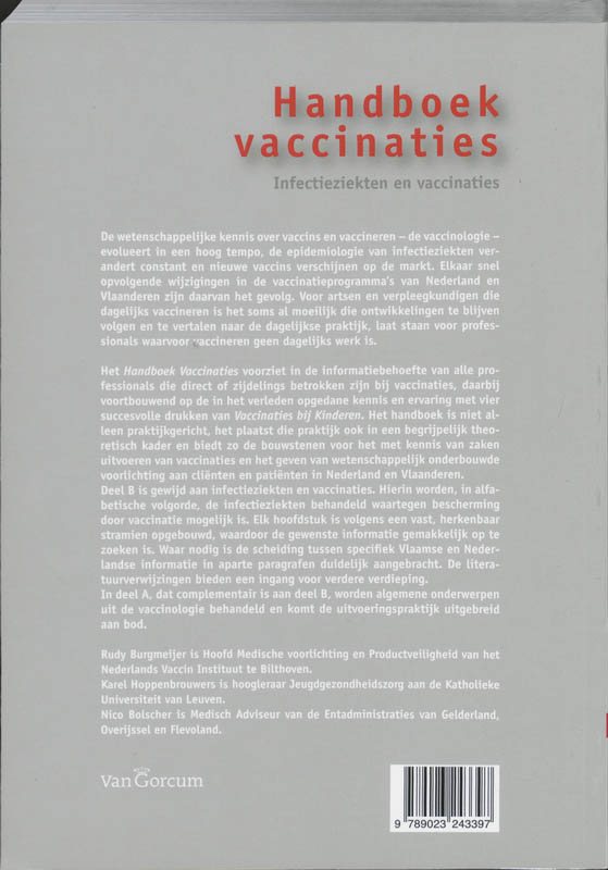 B infectieziekten en vaccinaties handboek vaccinaties achterkant