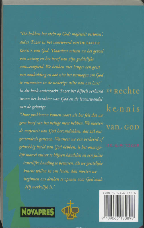 De rechte kennis van God achterkant