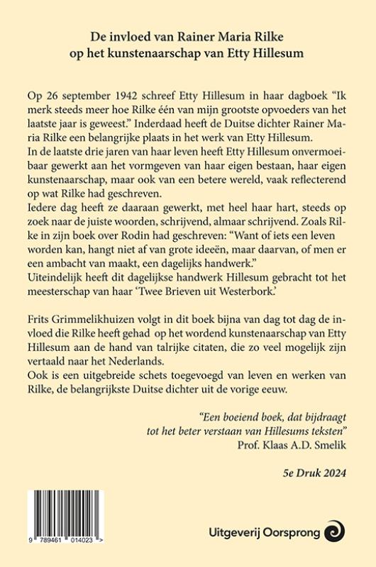 Etty Hillesum leest Rainer Maria Rilke achterkant