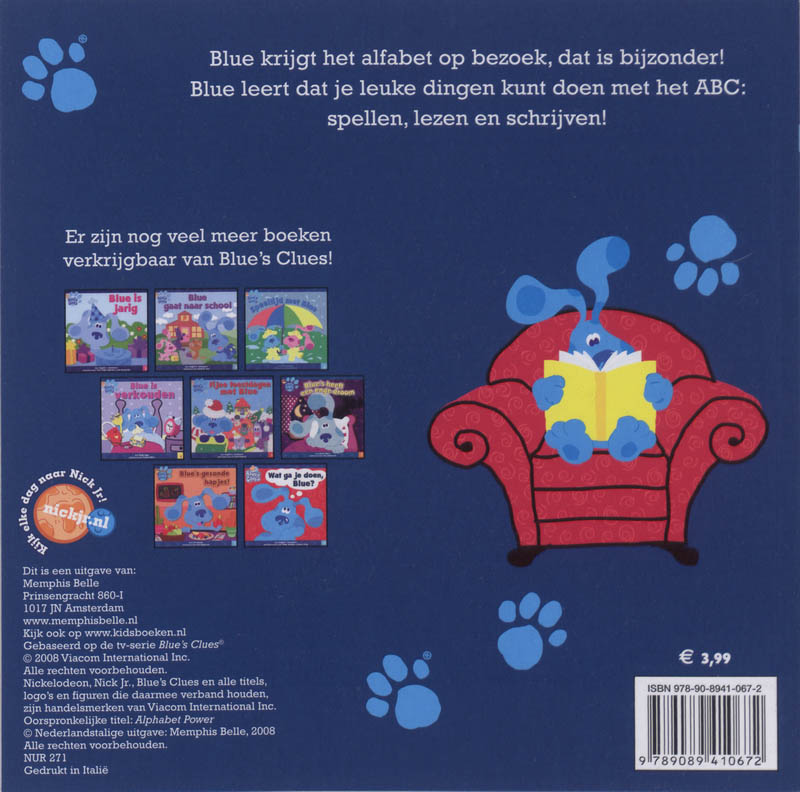 Blue's Clues / Pret met het alfabet / Blue's clues / 9 achterkant