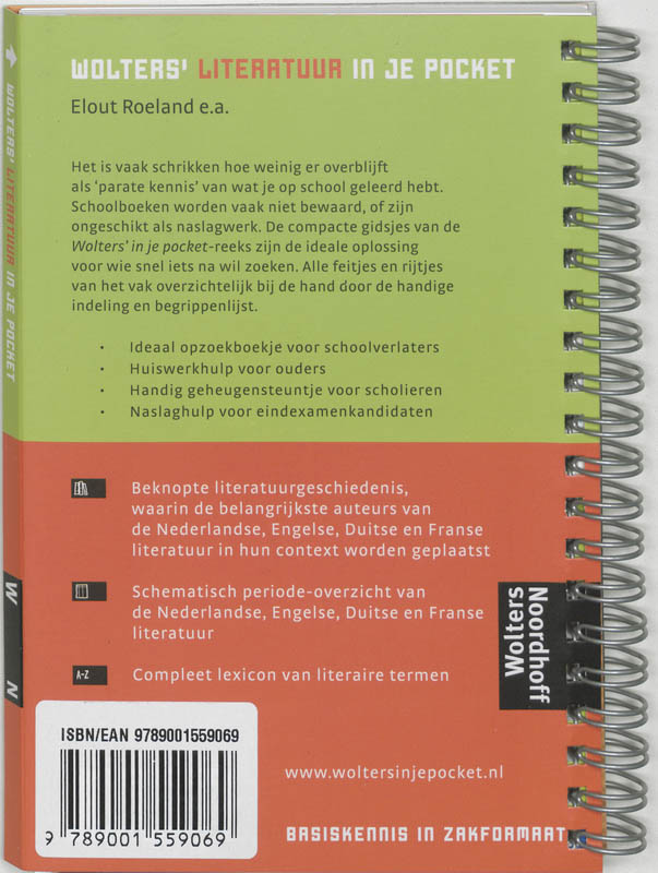 Wolters' Literatuur In Je Pocket achterkant