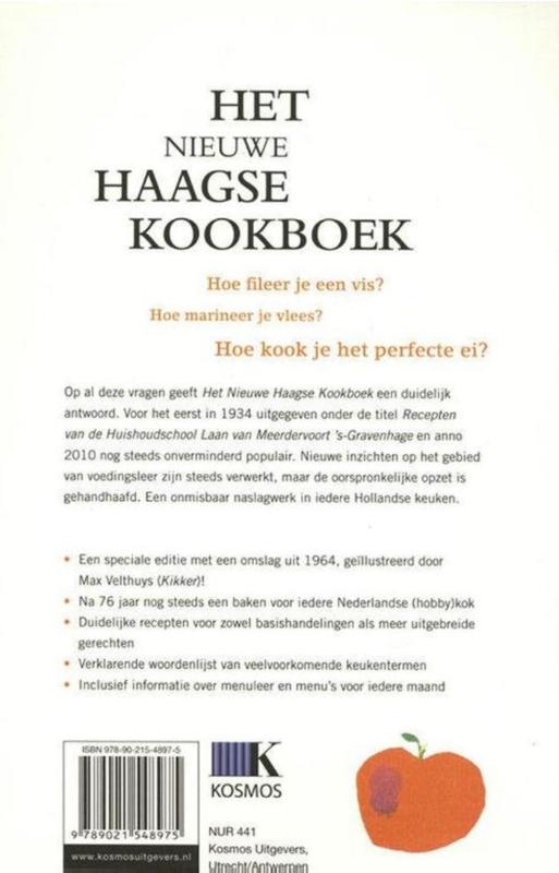 Het nieuwe Haagse kookboek achterkant