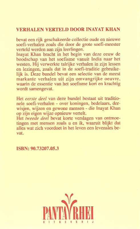 Verhalen verteld door Inayat Khan achterkant