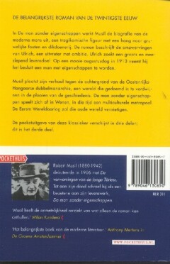 De man zonder eigenschappen 3 / Pockethuis achterkant