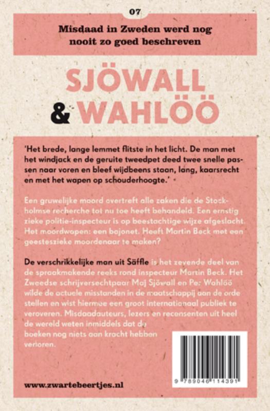 De verschrikkelijke man uit Saffle / Sjöwall & Wahlöö achterkant