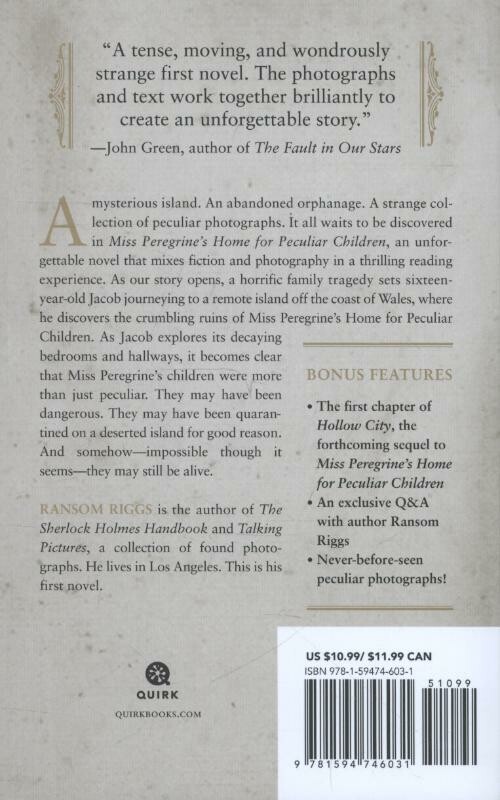 Miss Peregrine's home for peculiar children / Miss Peregrine's peculiar children / 1 achterkant