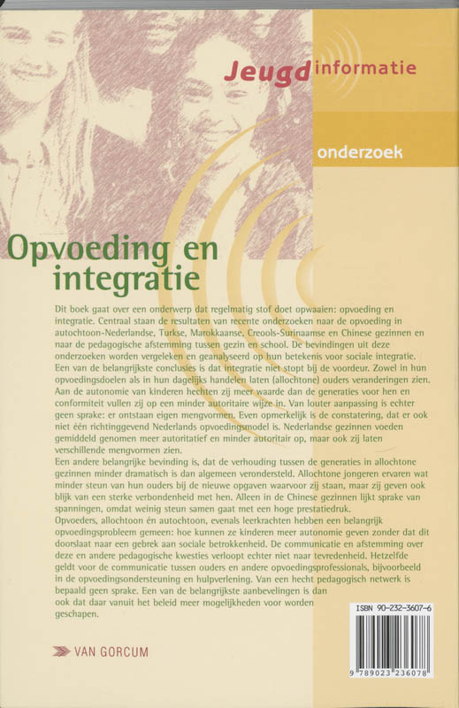 Opvoeding en integratie / Jeugdinformatie onderzoek achterkant