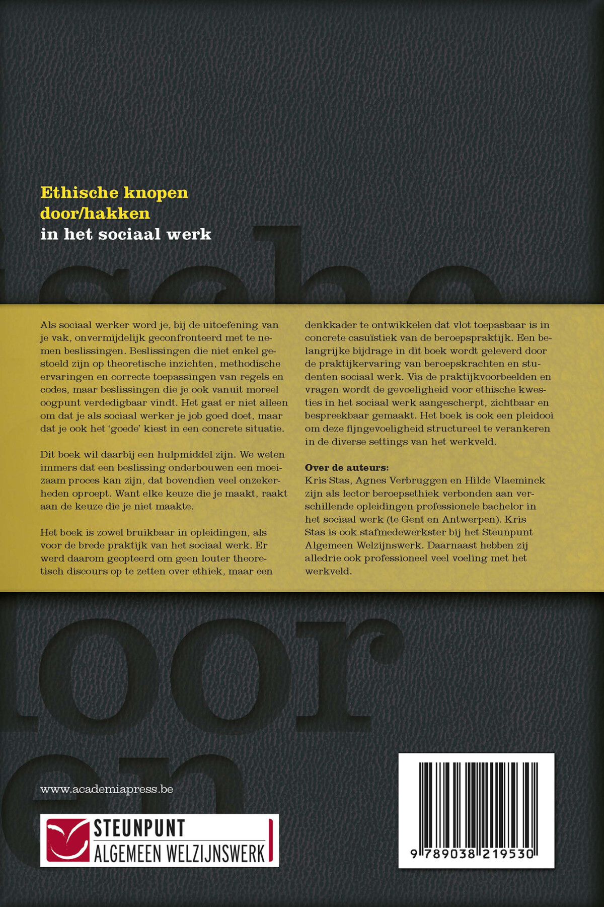 Ethische knopen door/hakken in het sociaal werk achterkant