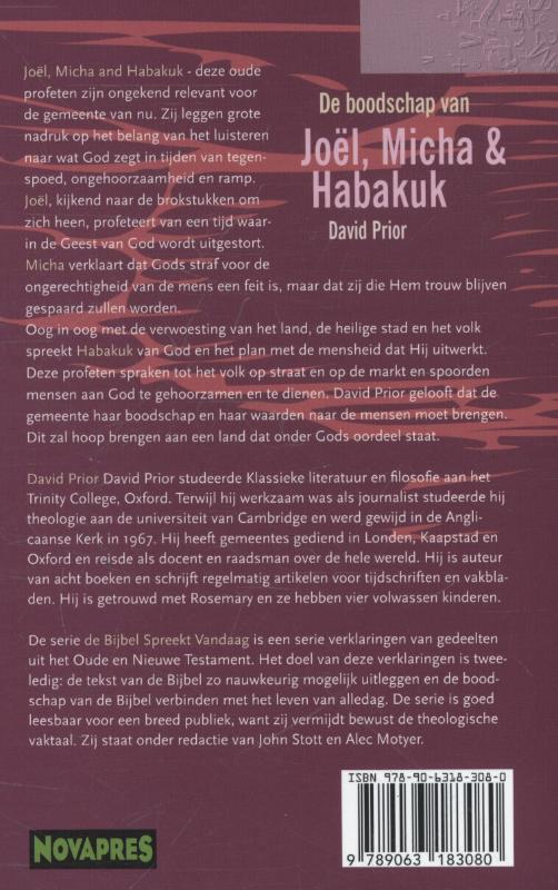 De boodschap van Joel, Micha en Habakuk / De Bijbel spreekt vandaag achterkant
