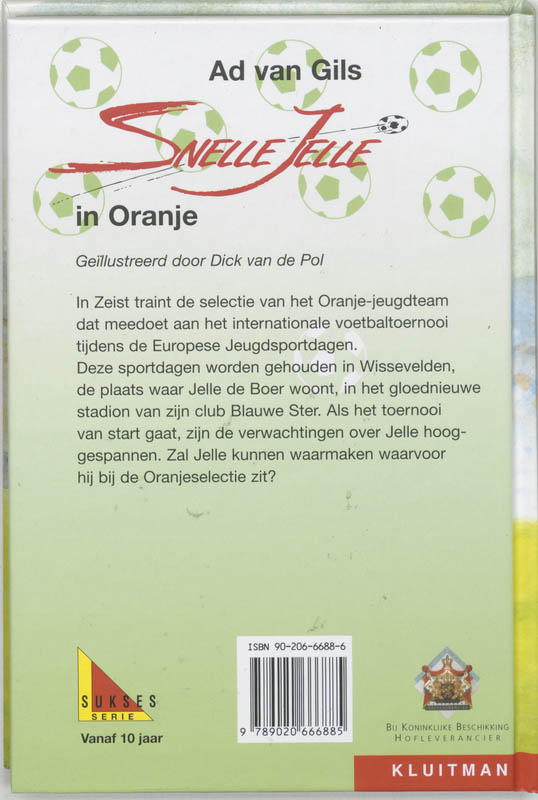 Snelle Jelle in Oranje / Suksesserie Snelle Jelle in Oranje / Suksesserie achterkant