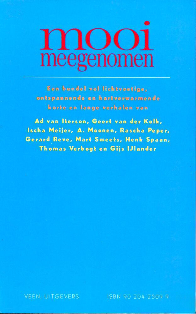 Mooi meegenomen achterkant