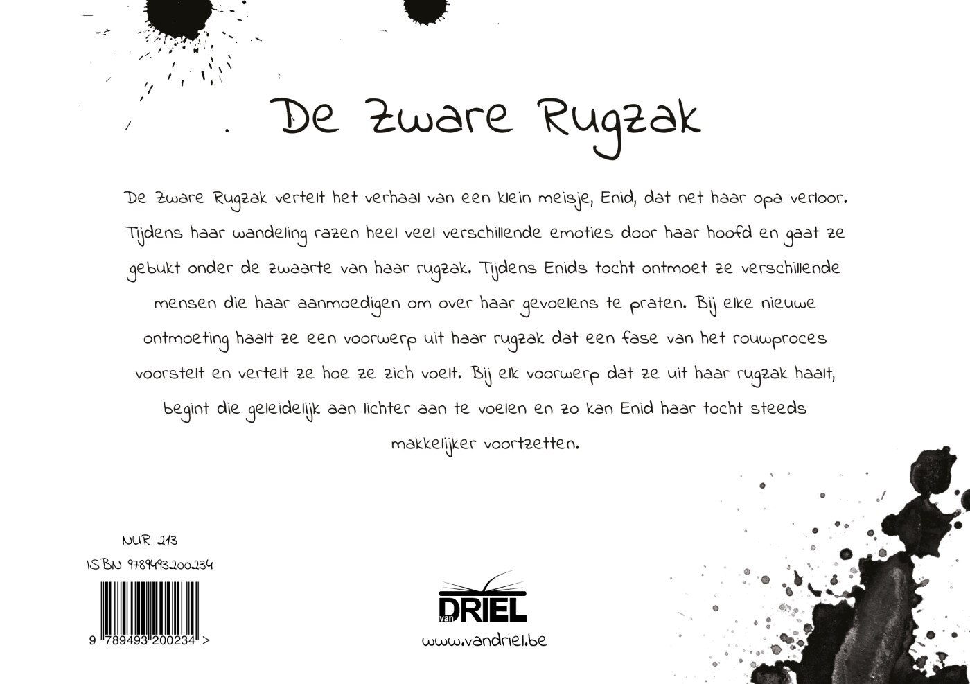 De zware rugzak achterkant