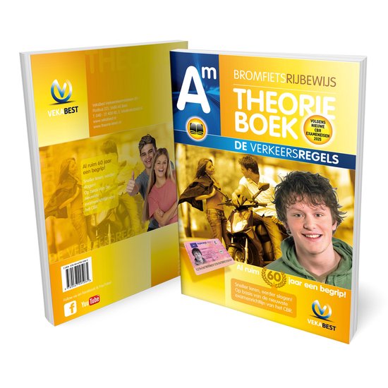 Scooter Theorieboek 2025 - Rijbewijs AM - CBR Bromfiets en Brommer Theorie Boek - VekaBest