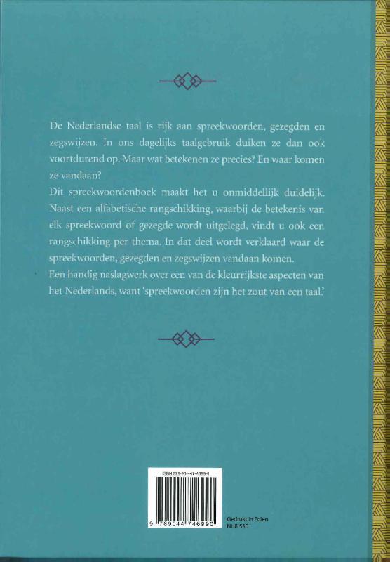 Groot spreekwoordenboek achterkant