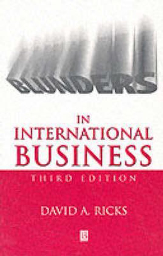 Blunders in International Business
