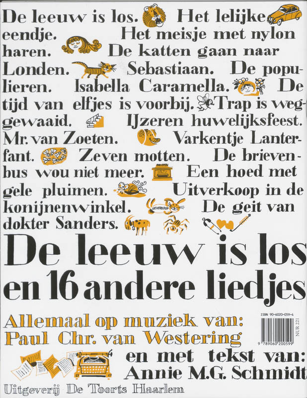 De leeuw is los en 16 andere liedjes achterkant